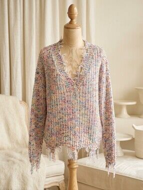 Polly & Esther Chunky Multicolored Sweater Size Medium